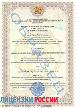 Образец разрешение Новокузнецк Сертификат ISO 50001